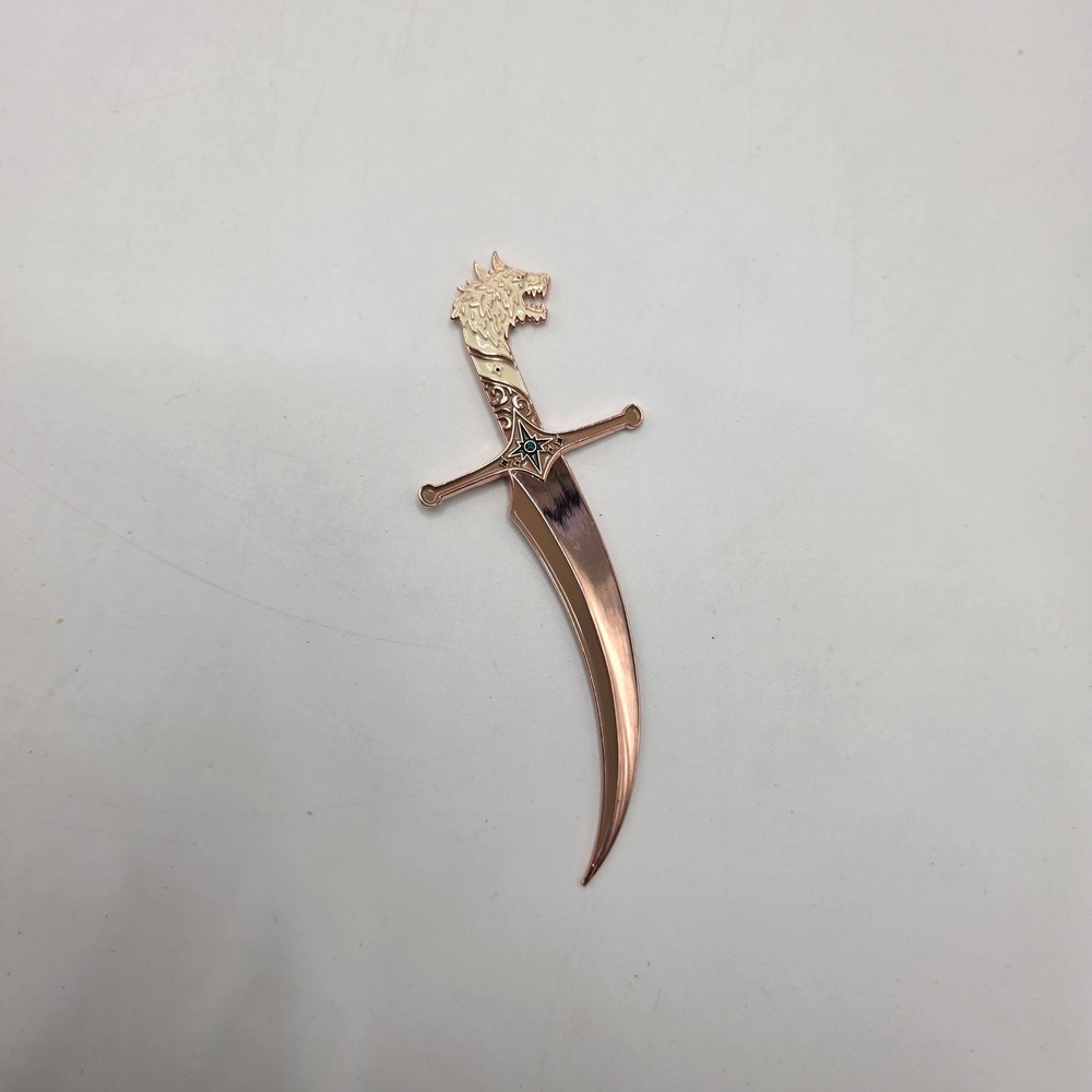 FairyLoot Halmasti Letter Opener Wolf Hilt Rose Gold Dagger Fantasy Bookish Gift